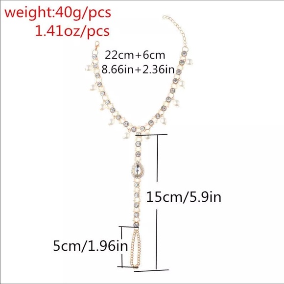 Gold & Pearls Bridal Barefoot Wedding Beach Sandal - Picture 5 of 8